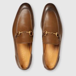 Classic Gucci Jordan Leather Loafers Brown